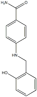 4-{[(2-hydroxyphenyl)methyl]amino}benzamide Struktur