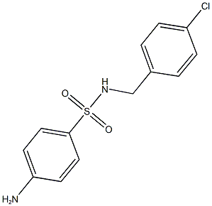 4-amino-N-[(4-chlorophenyl)methyl]benzene-1-sulfonamide Struktur