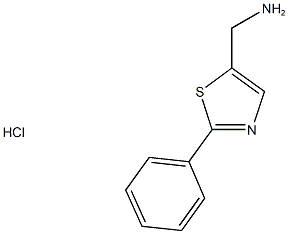 (2-phenyl-1,3-thiazol-5-yl)methanamine hydrochloride Struktur