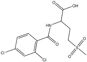 2-[(2,4-DICHLOROBENZOYL)AMINO]-4-(METHYLSULFONYL)BUTANOIC ACID Struktur