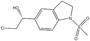 (1R)-2-CHLORO-1-[1-(METHYLSULFONYL)-2,3-DIHYDRO-1H-INDOL-5-YL]ETHANOL Struktur