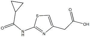 {2-[(cyclopropylcarbonyl)amino]-1,3-thiazol-4-yl}acetic acid Struktur