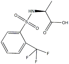 (2S)-2-({[2-(trifluoromethyl)phenyl]sulfonyl}amino)propanoic acid Struktur