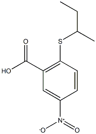 2-(butan-2-ylsulfanyl)-5-nitrobenzoic acid Struktur