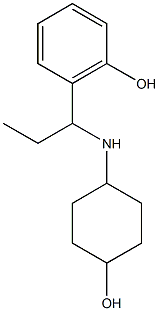 2-{1-[(4-hydroxycyclohexyl)amino]propyl}phenol Struktur