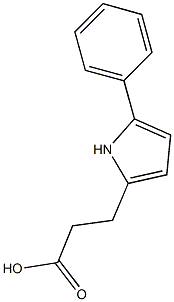 3-(5-phenyl-1H-pyrrol-2-yl)propanoic acid Struktur