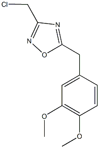 3-(chloromethyl)-5-[(3,4-dimethoxyphenyl)methyl]-1,2,4-oxadiazole Struktur