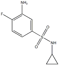 3-amino-N-cyclopropyl-4-fluorobenzene-1-sulfonamide Struktur