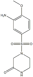 4-[(3-amino-4-methoxybenzene)sulfonyl]piperazin-2-one Struktur