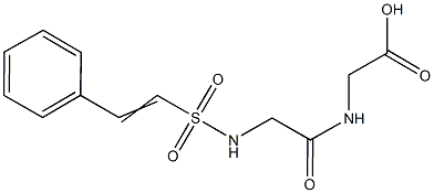 {[({[2-PHENYLVINYL]SULFONYL}AMINO)ACETYL]AMINO}ACETIC ACID Struktur