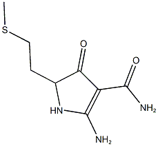 2-AMINO-5-[2-(METHYLTHIO)ETHYL]-4-OXO-4,5-DIHYDRO-1H-PYRROLE-3-CARBOXAMIDE Struktur