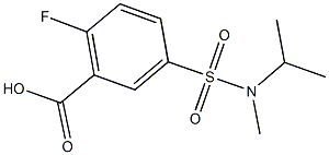 2-FLUORO-5-{[ISOPROPYL(METHYL)AMINO]SULFONYL}BENZOIC ACID Struktur