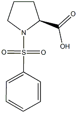 (2S)-1-(phenylsulfonyl)pyrrolidine-2-carboxylic acid Struktur