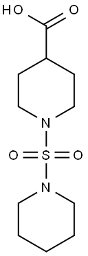 1-(piperidine-1-sulfonyl)piperidine-4-carboxylic acid Struktur