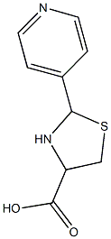 2-pyridin-4-yl-1,3-thiazolidine-4-carboxylic acid Struktur