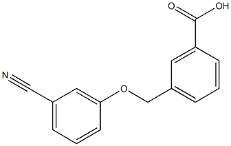 3-[(3-cyanophenoxy)methyl]benzoic acid Struktur