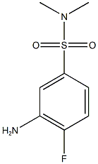 3-amino-4-fluoro-N,N-dimethylbenzene-1-sulfonamide Struktur