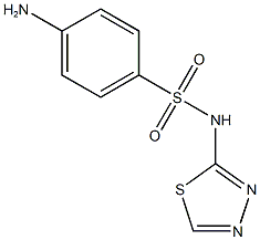 4-amino-N-(1,3,4-thiadiazol-2-yl)benzene-1-sulfonamide Struktur