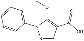 5-methoxy-1-phenyl-1H-pyrazole-4-carboxylic acid Struktur