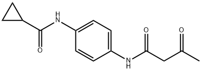 N-[4-(3-oxobutanamido)phenyl]cyclopropanecarboxamide Struktur