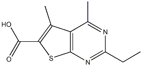 2-ETHYL-4,5-DIMETHYLTHIENO[2,3-D]PYRIMIDINE-6-CARBOXYLIC ACID Struktur