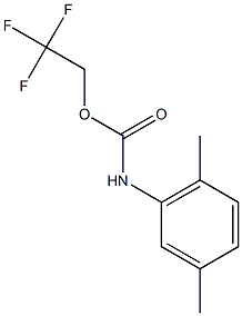 2,2,2-trifluoroethyl 2,5-dimethylphenylcarbamate Struktur