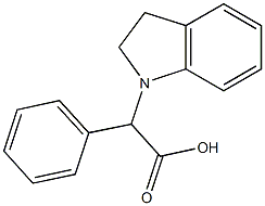 2-(2,3-dihydro-1H-indol-1-yl)-2-phenylacetic acid Struktur