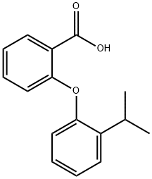 2-[2-(propan-2-yl)phenoxy]benzoic acid Struktur