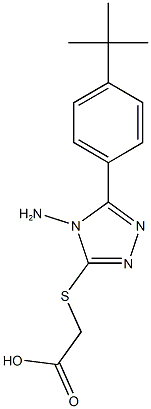 2-{[4-amino-5-(4-tert-butylphenyl)-4H-1,2,4-triazol-3-yl]sulfanyl}acetic acid Struktur