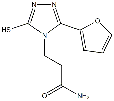 3-[3-(2-FURYL)-5-MERCAPTO-4H-1,2,4-TRIAZOL-4-YL]PROPANAMIDE Struktur