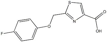 2-[(4-FLUOROPHENOXY)METHYL]-1,3-THIAZOLE-4-CARBOXYLIC ACID Struktur