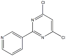 4,6-dichloro-2-pyridin-3-ylpyrimidine Struktur