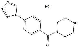 1-[4-(1H-TETRAZOL-1-YL)BENZOYL]PIPERAZINE HYDROCHLORIDE Struktur