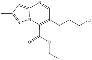 ethyl 6-(3-chloropropyl)-2-methylpyrazolo[1,5-a]pyrimidine-7-carboxylate Struktur