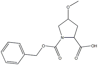 1-[(benzyloxy)carbonyl]-4-methoxypyrrolidine-2-carboxylic acid Struktur