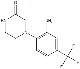 4-[2-amino-4-(trifluoromethyl)phenyl]piperazin-2-one Struktur