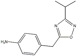 4-{[3-(propan-2-yl)-1,2,4-oxadiazol-5-yl]methyl}aniline Struktur