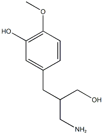 5-[2-(aminomethyl)-3-hydroxypropyl]-2-methoxyphenol Struktur