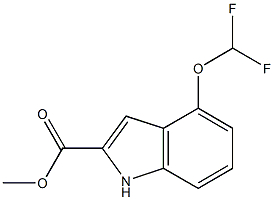 methyl 4-(difluoromethoxy)-1H-indole-2-carboxylate Struktur