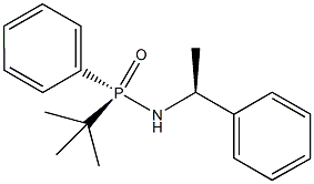 P-(tert-butyl)-P-phenyl-N-[(1S)-1-phenylethyl]phosphinic amide Struktur