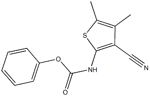 phenyl 3-cyano-4,5-dimethylthien-2-ylcarbamate Struktur