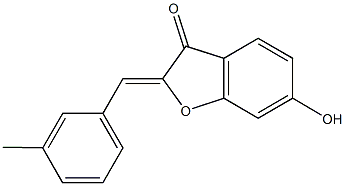 6-hydroxy-2-(3-methylbenzylidene)-1-benzofuran-3(2H)-one Struktur