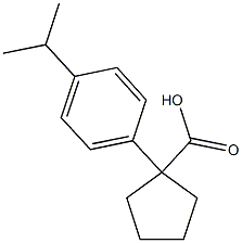 1-[4-(propan-2-yl)phenyl]cyclopentane-1-carboxylic acid Struktur