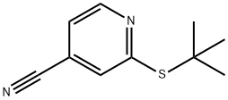 2-(tert-butylsulfanyl)pyridine-4-carbonitrile Struktur