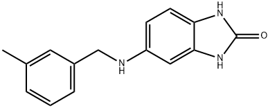 5-{[(3-methylphenyl)methyl]amino}-2,3-dihydro-1H-1,3-benzodiazol-2-one Struktur