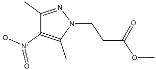 methyl 3-(3,5-dimethyl-4-nitro-1H-pyrazol-1-yl)propanoate Struktur