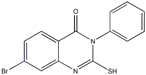 7-BROMO-2-MERCAPTO-3-PHENYLQUINAZOLIN-4(3H)-ONE Struktur