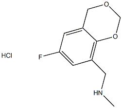 N-[(6-fluoro-4H-1,3-benzodioxin-8-yl)methyl]-N-methylamine hydrochloride Struktur