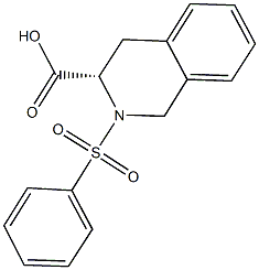 (3S)-2-(phenylsulfonyl)-1,2,3,4-tetrahydroisoquinoline-3-carboxylic acid Struktur