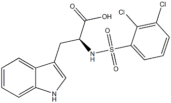 (2S)-2-{[(2,3-dichlorophenyl)sulfonyl]amino}-3-(1H-indol-3-yl)propanoic acid Struktur